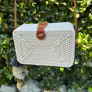 White woven cross body